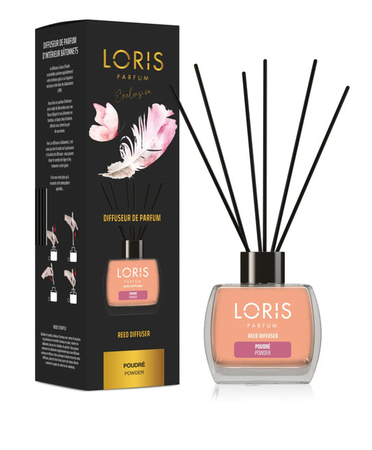 Loris - Bâtonnets parfumés - Diffuseur de parfum - Désodorisant - Poudré- 120 ml